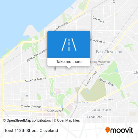 East 113th Street map
