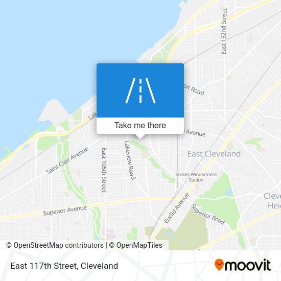 East 117th Street map