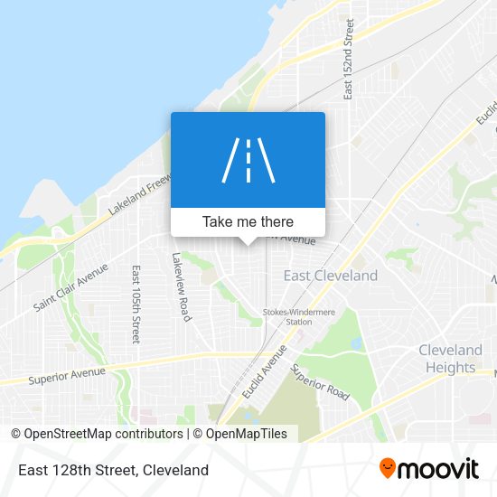 East 128th Street map