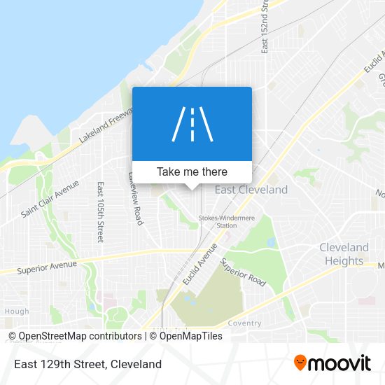 East 129th Street map