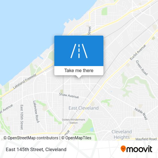 East 145th Street map