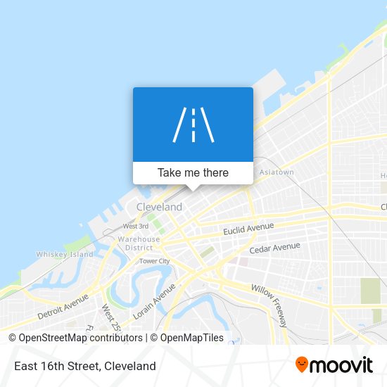East 16th Street map