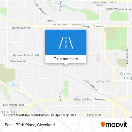 East 170th Place map