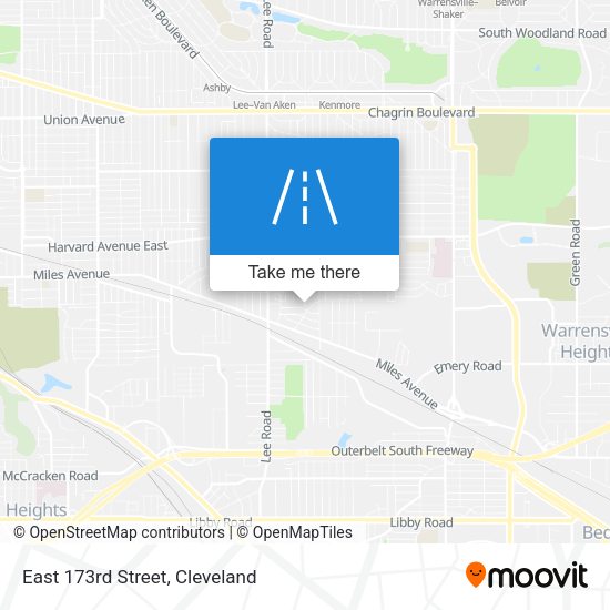 East 173rd Street map