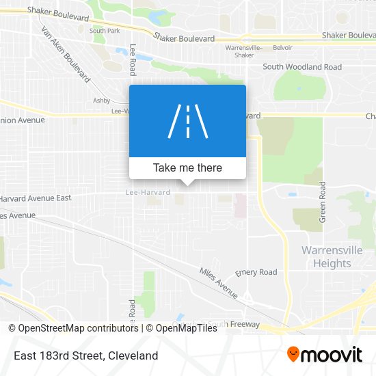 East 183rd Street map