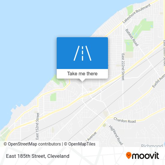 East 185th Street map