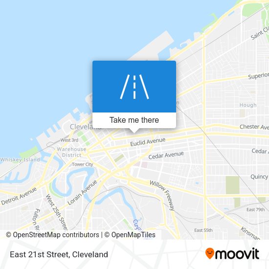 Mapa de East 21st Street