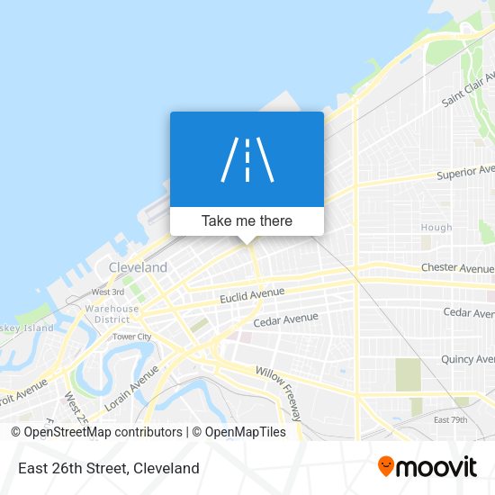 East 26th Street map