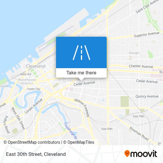 East 30th Street map