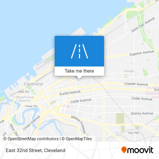 Mapa de East 32nd Street