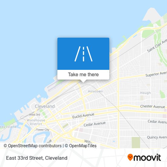 East 33rd Street map