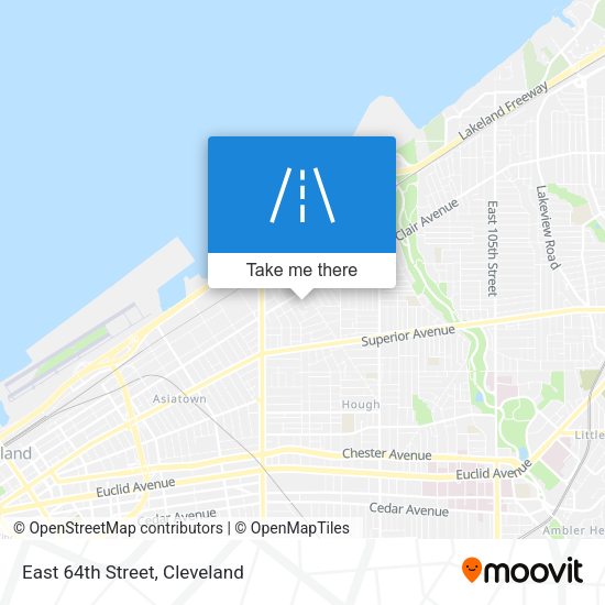 East 64th Street map