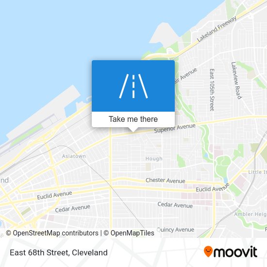 East 68th Street map