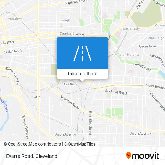 Mapa de Evarts Road
