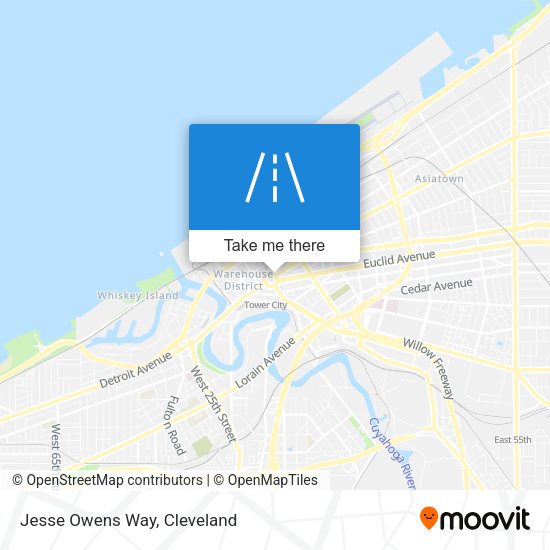 Mapa de Jesse Owens Way