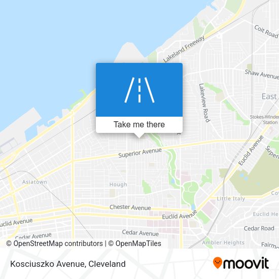 Mapa de Kosciuszko Avenue