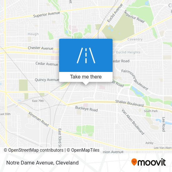 Notre Dame Avenue map