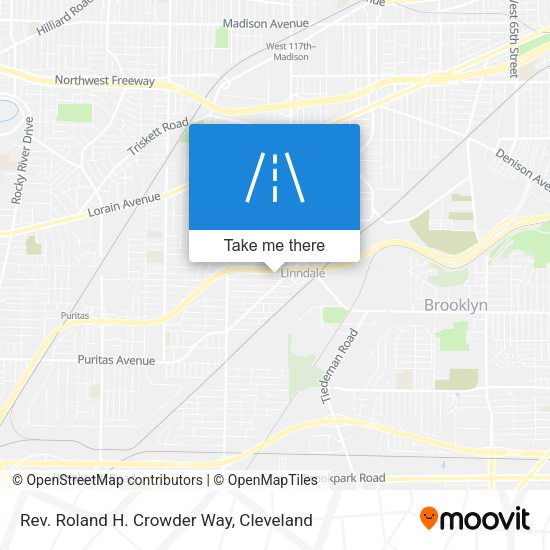 Rev. Roland H. Crowder Way map