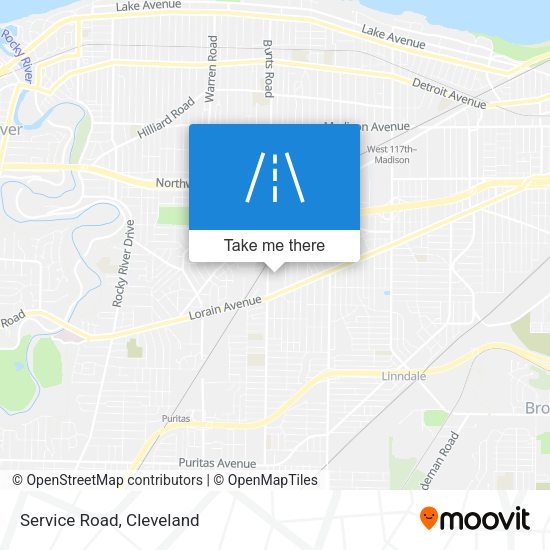 Mapa de Service Road