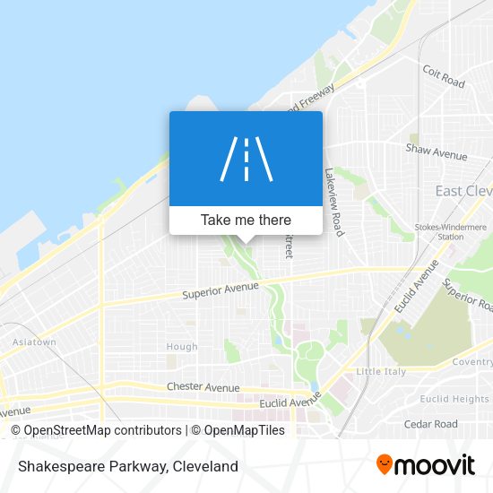 Shakespeare Parkway map