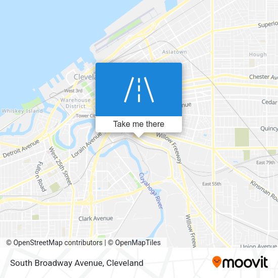 South Broadway Avenue map