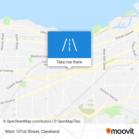 West 101st Street map