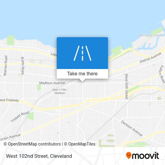 West 102nd Street map