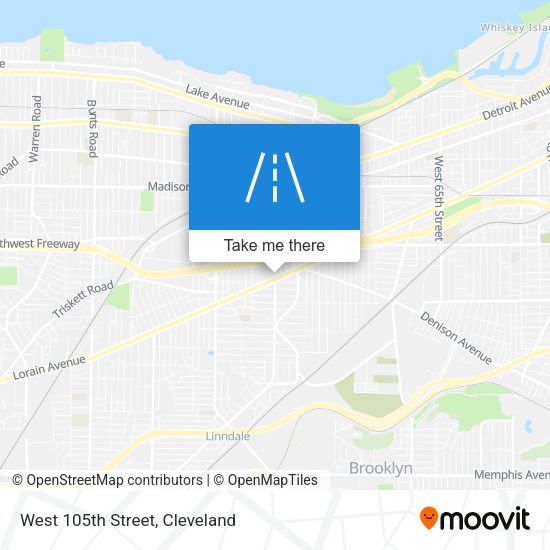 Mapa de West 105th Street