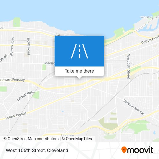 Mapa de West 106th Street