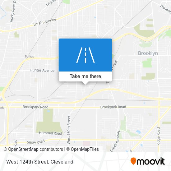 West 124th Street map