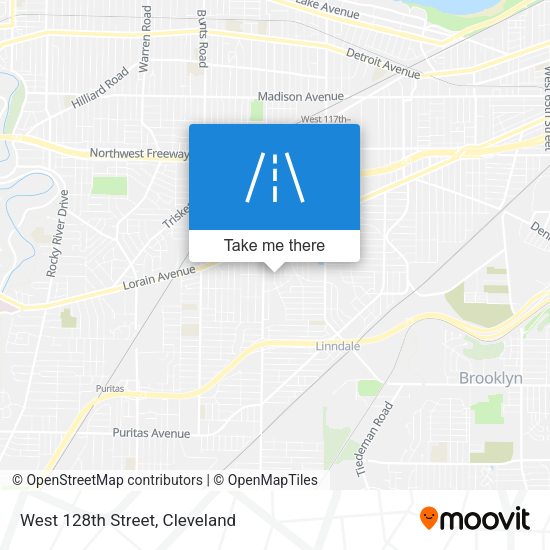 West 128th Street map