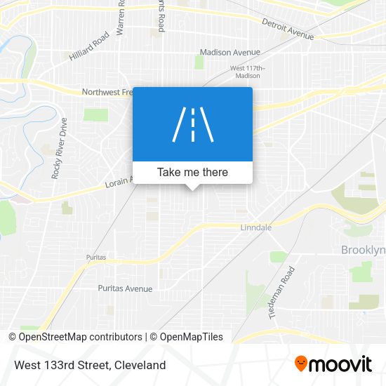 West 133rd Street map