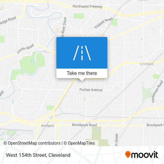 West 154th Street map