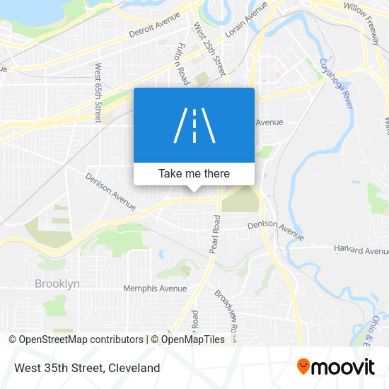 West 35th Street map