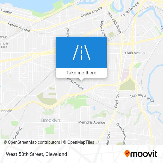 Mapa de West 50th Street