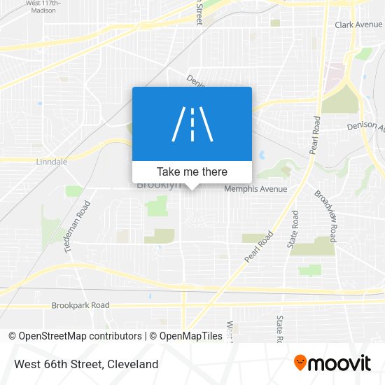 Mapa de West 66th Street