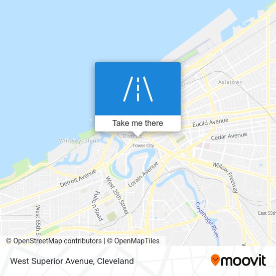 West Superior Avenue map