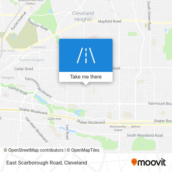 East Scarborough Road map