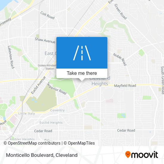 Monticello Boulevard map