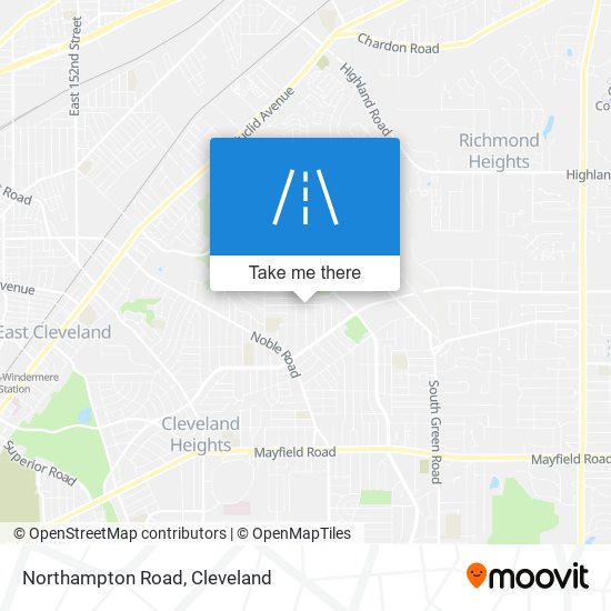 Northampton Road map