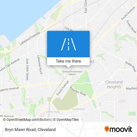 Bryn Mawr Road map