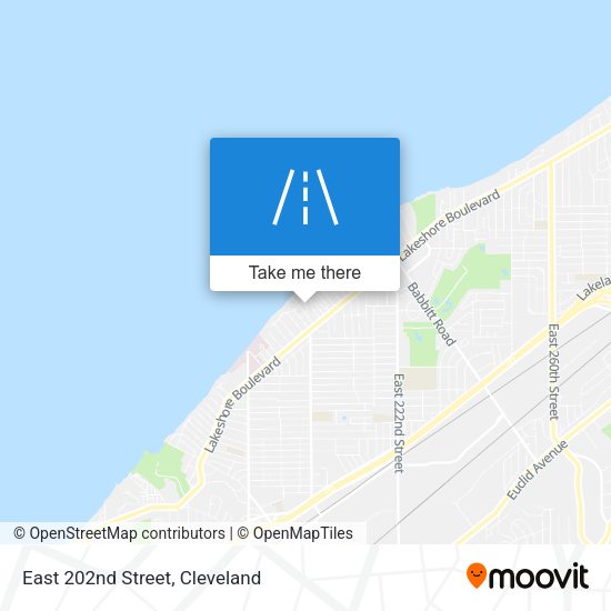 East 202nd Street map