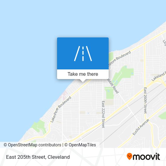 East 205th Street map