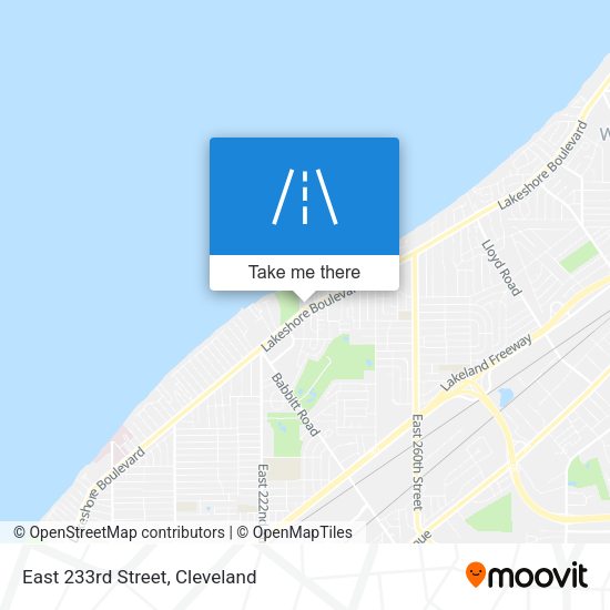 East 233rd Street map