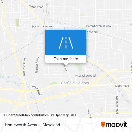 Mapa de Homeworth Avenue