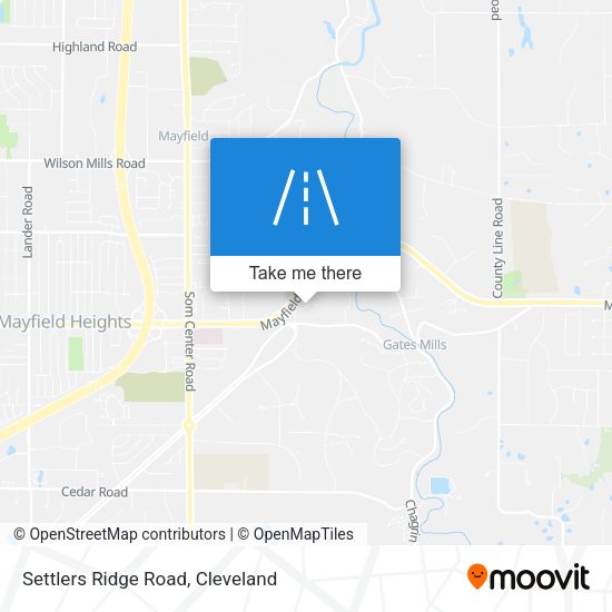 Settlers Ridge Road map
