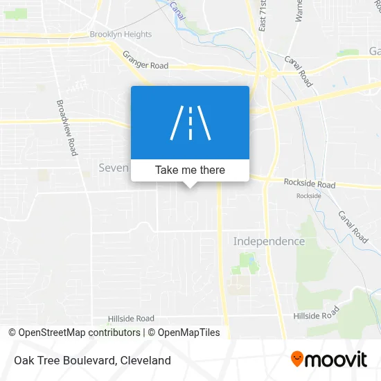 Oak Tree Boulevard map