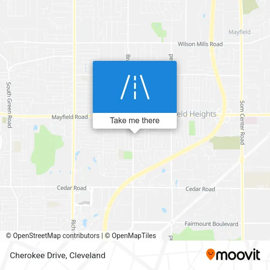 Cherokee Drive map