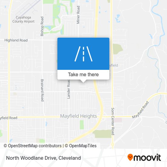 North Woodlane Drive map