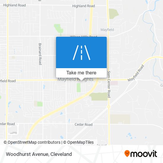 Woodhurst Avenue map